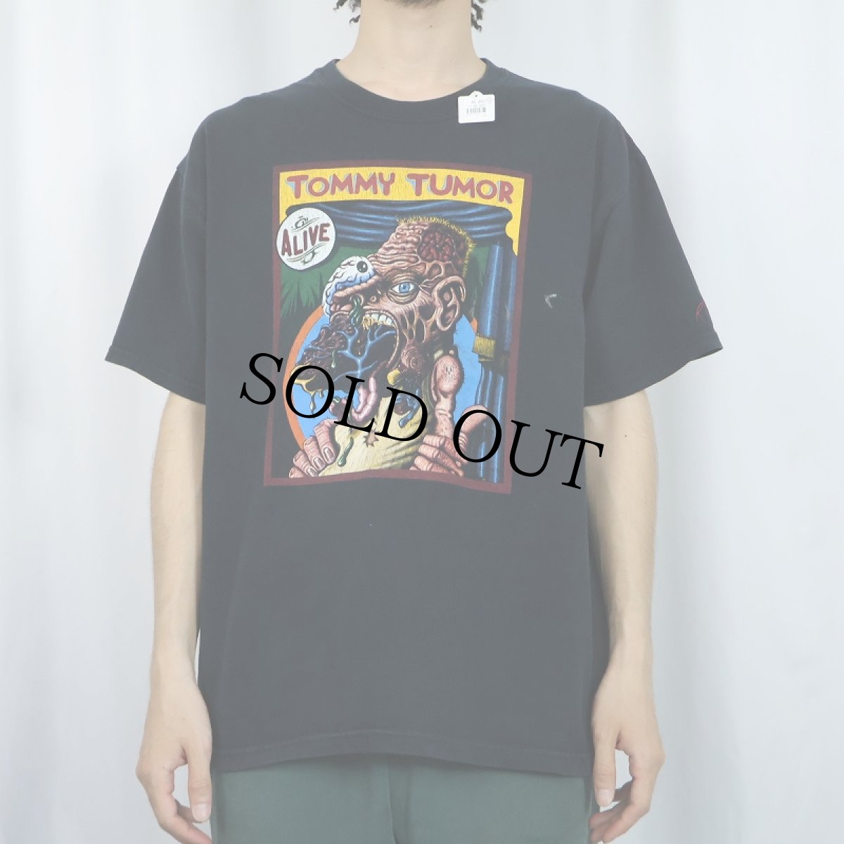 画像2: R.K. Sloane "TOMMY TUMOR" アートプリントTシャツ BLACK L (2)
