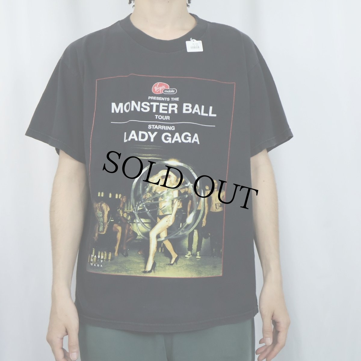 画像3: 2009 LADY GAGA "MONSTER BALL TOUR" ミュージシャンツアープリントTシャツ BLACK L (3)