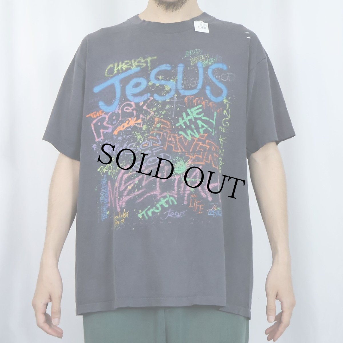 画像2: 90's Living Epistles ジーザスプリントTシャツ BLACK (2)