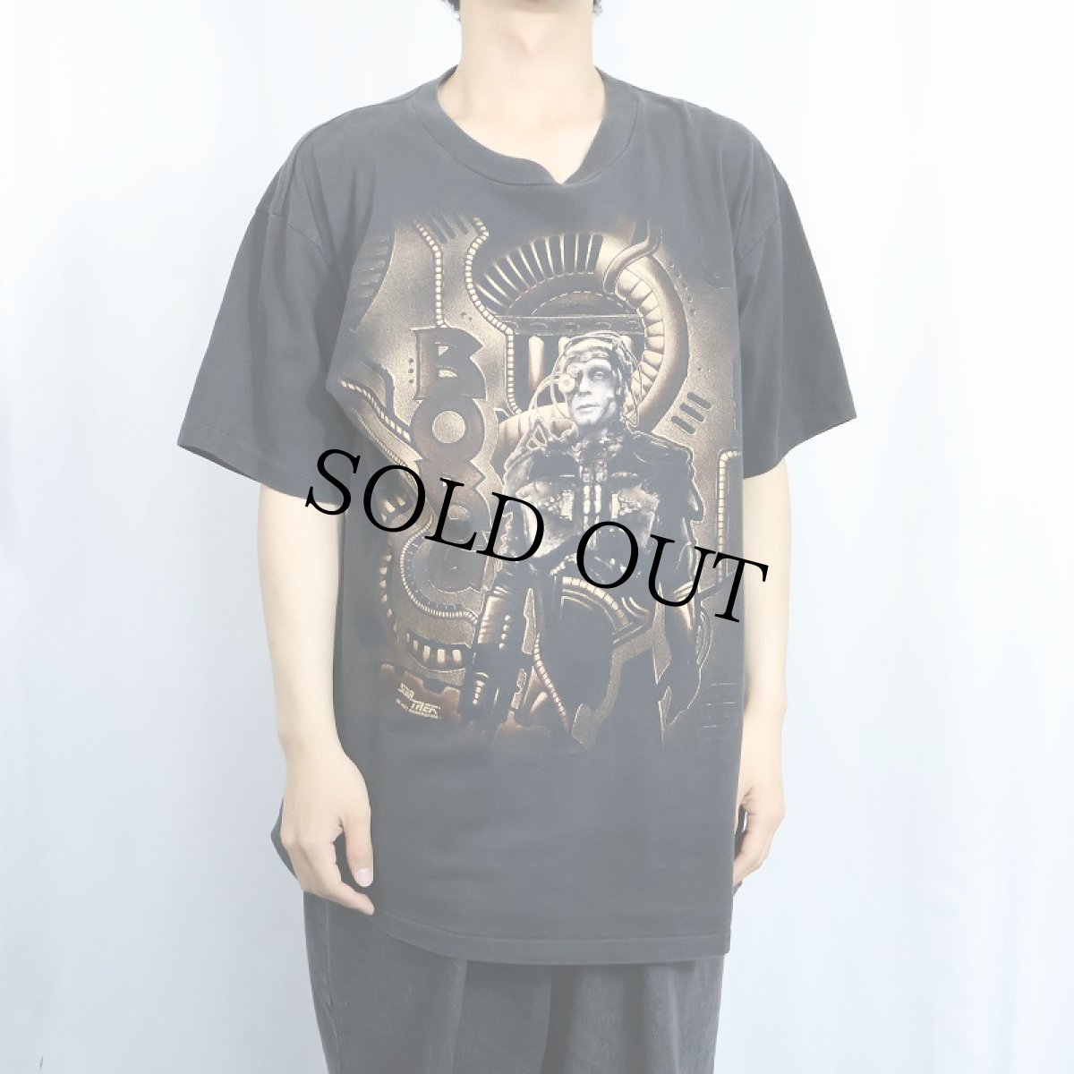 画像2: 90's STAR TREK The Next Generation USA製 "BORG" SFテレビドラマプリントＴシャツ BLACK XL (2)