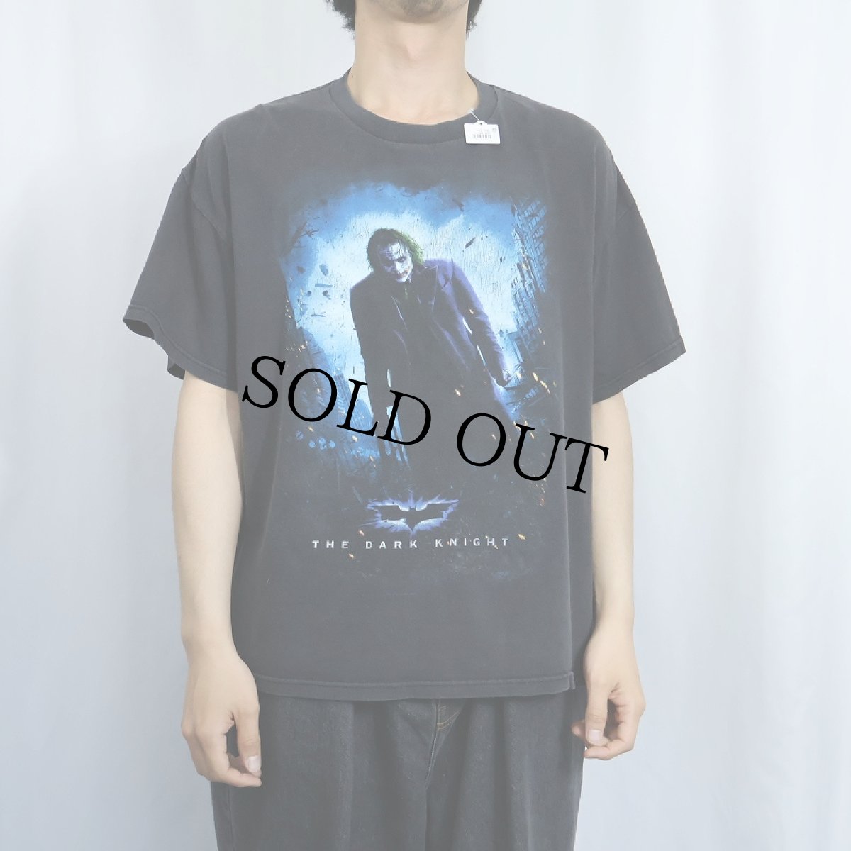 画像2: 2008 The Dark Knight "JOKER" 映画プリントTシャツ BLACK (2)