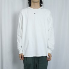 画像3: 2000's NIKE ロゴ刺繍 ロンＴ XL (3)