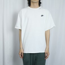 画像2: 2000's NIKE USA製 ロゴ刺繍 Ｔシャツ XL (2)