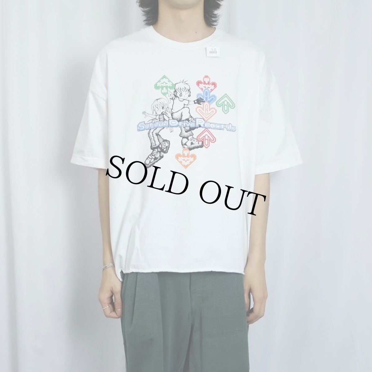 画像3: Sunday Drive Records インディーレーベルプリント カットオフTシャツ 2XL (3)
