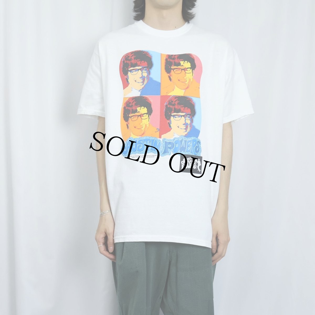画像2: 90's Austin Powers "Andy Warhol" アートパロディ 映画プリントTシャツ XL (2)