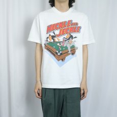 画像2: 90's HECKLE AND JECKLE USA製 キャラクタープリントTシャツ L (2)