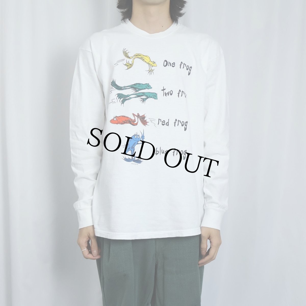 画像2: 90's Peace Frog USA製 "Dr.Seuss" パロディプリントTシャツ L (2)