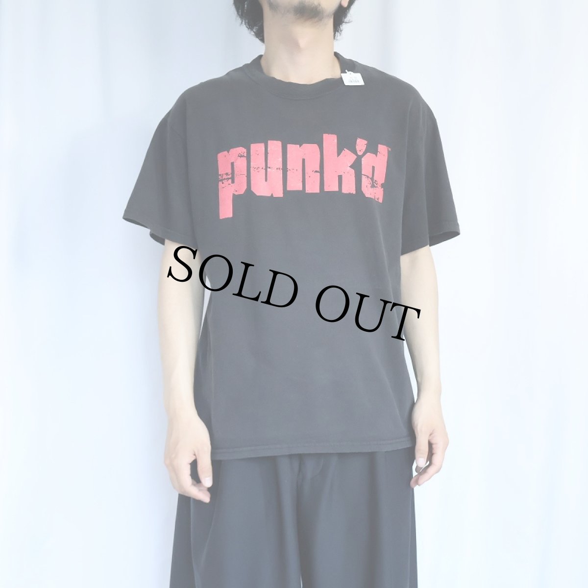 画像3: 2000's MTV "punk'd" ドッキリ番組ロゴプリントTシャツ BLACK L (3)