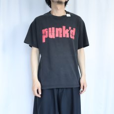 画像3: 2000's MTV "punk'd" ドッキリ番組ロゴプリントTシャツ BLACK L (3)