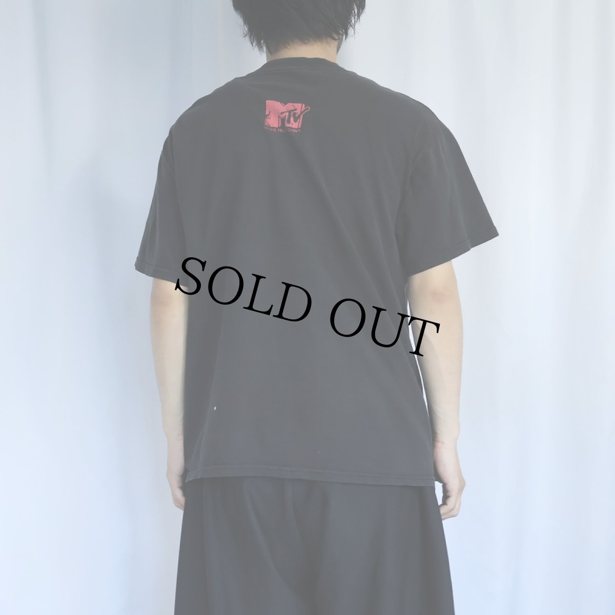 画像4: 2000's MTV "punk'd" ドッキリ番組ロゴプリントTシャツ BLACK L (4)