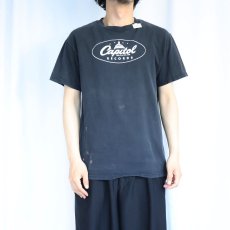 画像2: 2000's Capitol Records レコードレーベル ロゴプリントTシャツ BLACK  (2)