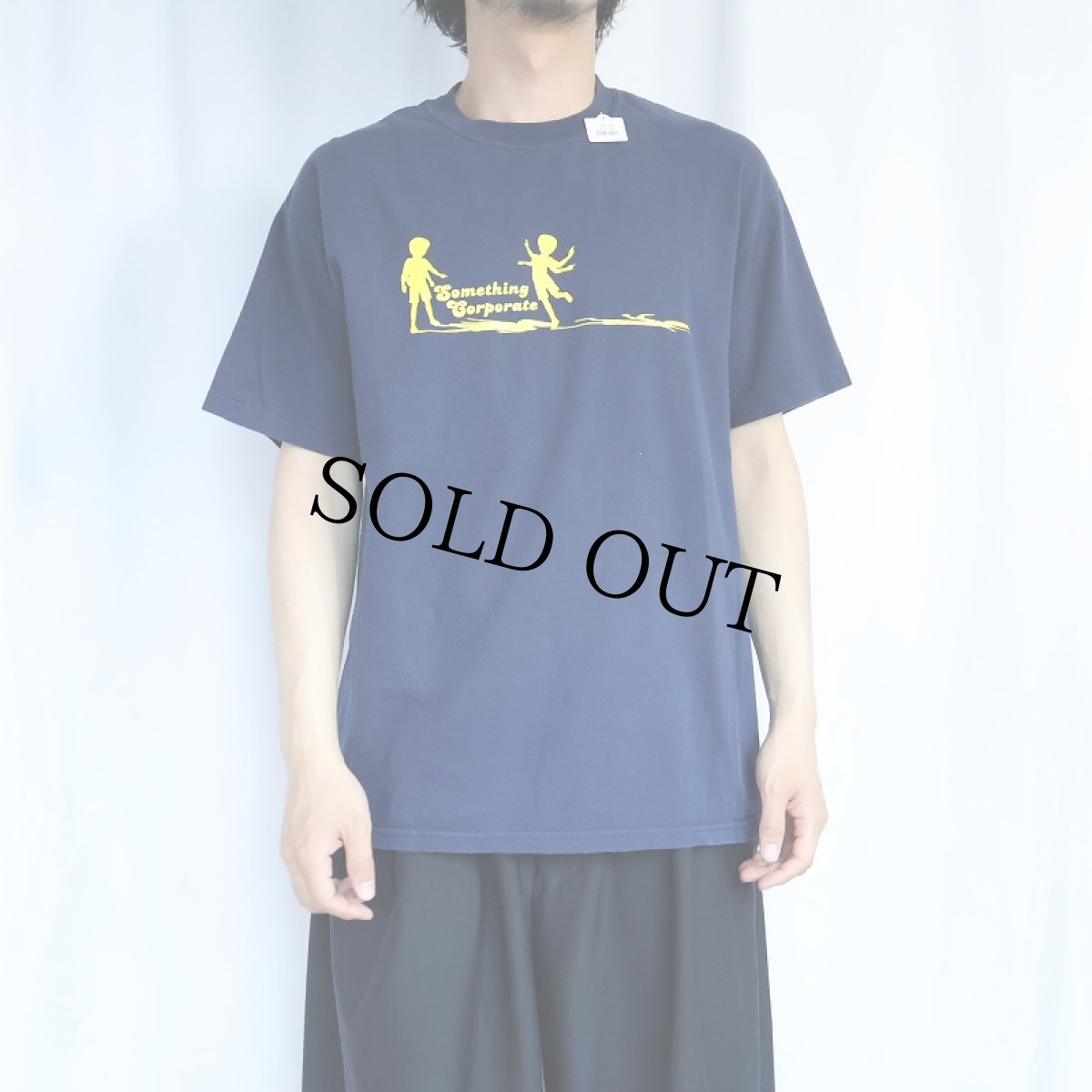 画像2: Something Corporate ロックバンドプリントTシャツ NAVY M (2)