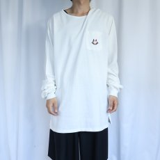 画像2: 90's POLO Ralph Lauren USA製 ロゴ刺繍 鹿の子ロンT XL (2)