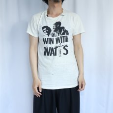 画像2: 70's〜 USA製 "WIN WITH WATTS" メッセージプリントTシャツ  (2)
