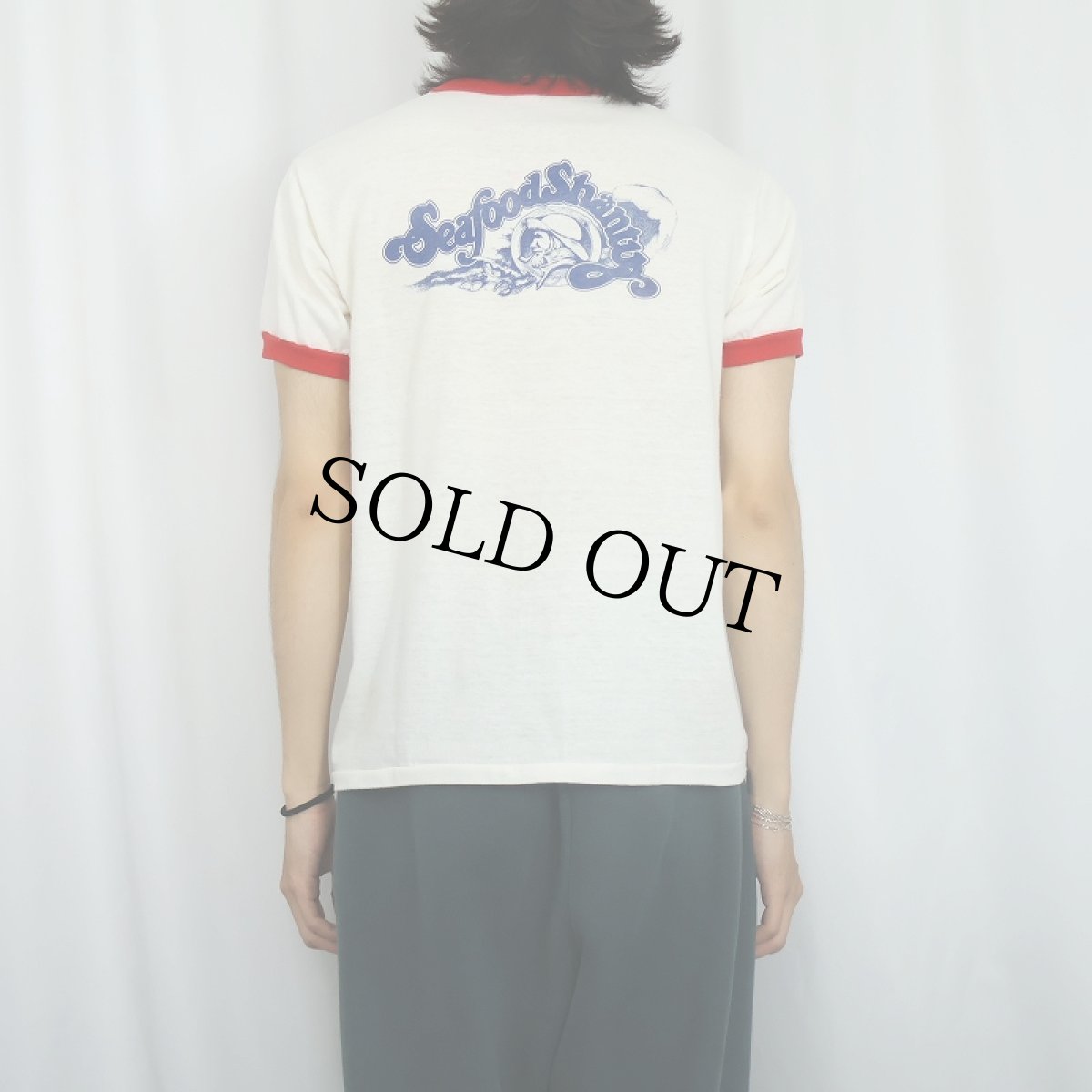 画像4: 80's Uncle Sam "I WANT YOU TO RUN FOR THE ARTS" パロディプリントリンガーTシャツ L (4)
