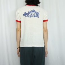 画像4: 80's Uncle Sam "I WANT YOU TO RUN FOR THE ARTS" パロディプリントリンガーTシャツ L (4)