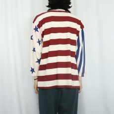 画像3: 90's EXP USA製 星条旗柄 ロンT S (3)