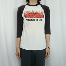 画像3: 80's BANTAMS "ROCK106 CRANK IT UP!" スカルプリント ラグランTシャツ M (3)