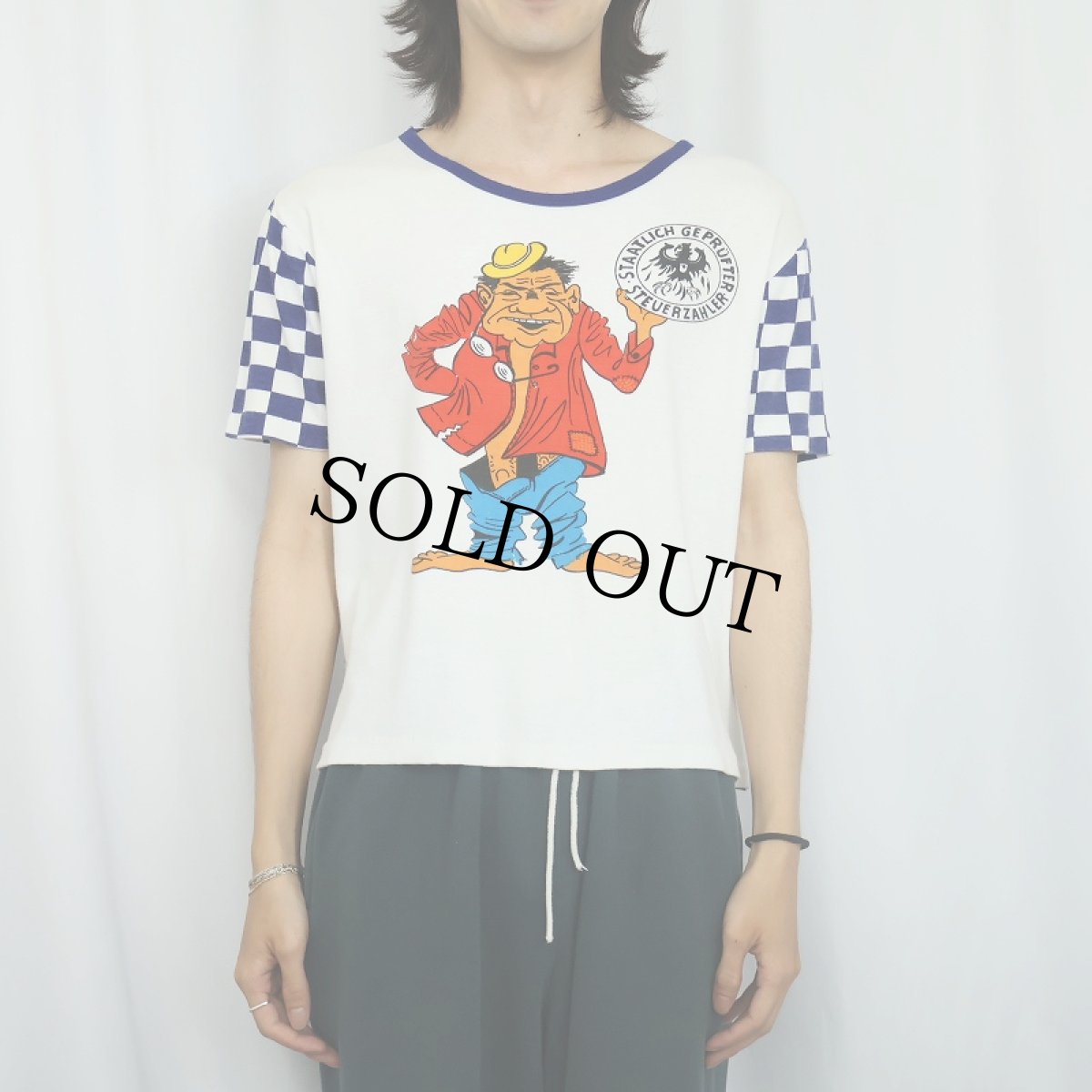 画像2: 〜80's EURO "STAATLICH GEPR?FTER STEUERZAHLER" イラストプリントTシャツ (2)
