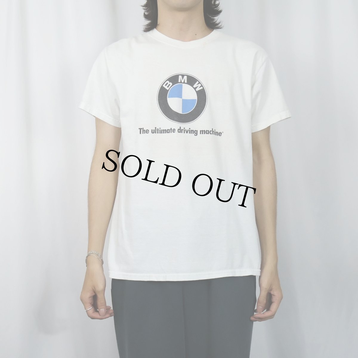 画像2: 90's BMW Lifestyle USA製 ロゴプリントTシャツ M (2)