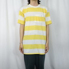 画像2: 80's ボーダー柄 ポケットTシャツ  (2)