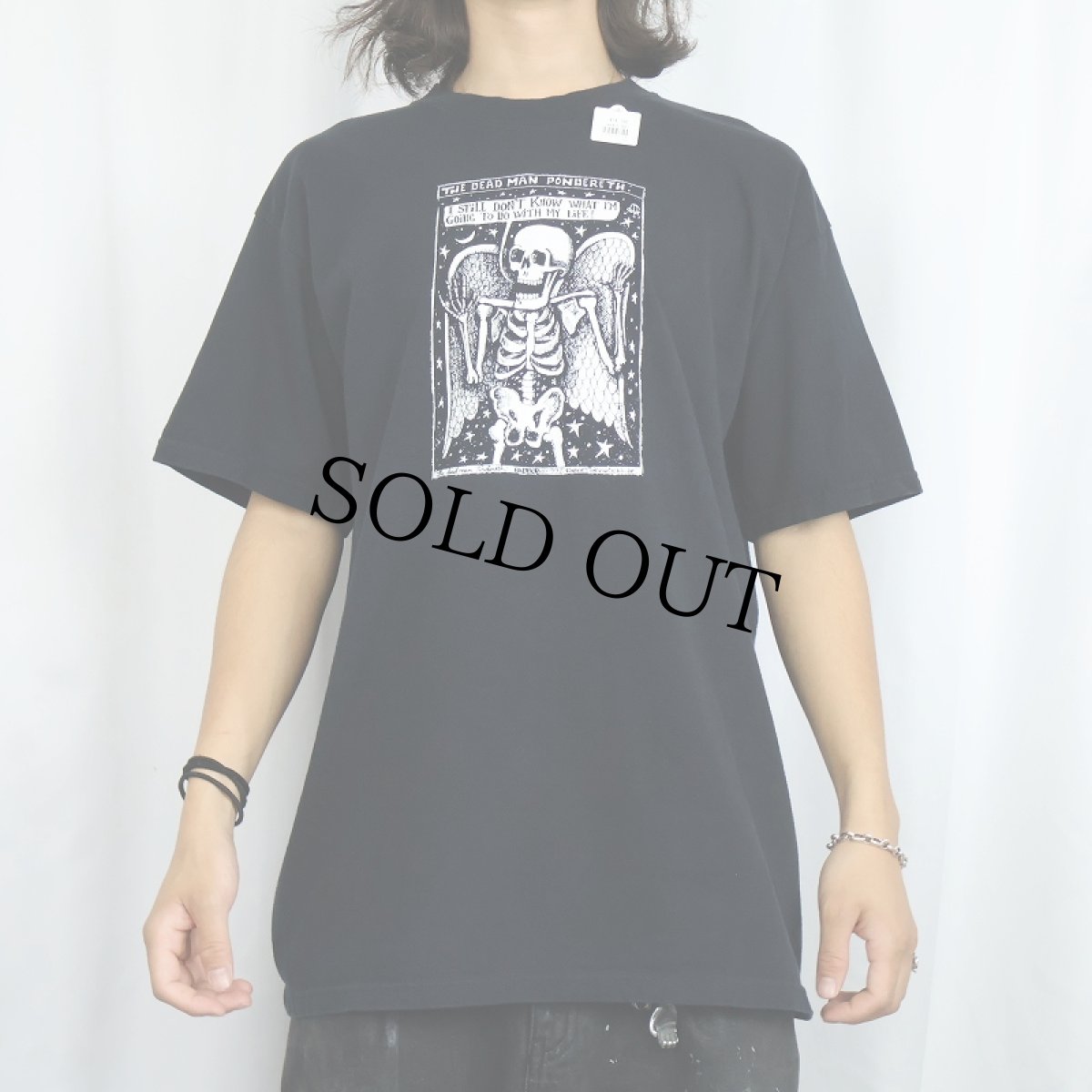 画像2: BADBOB "THE DEAD MAN PONDERETH" アートプリントTシャツ BLACK L (2)