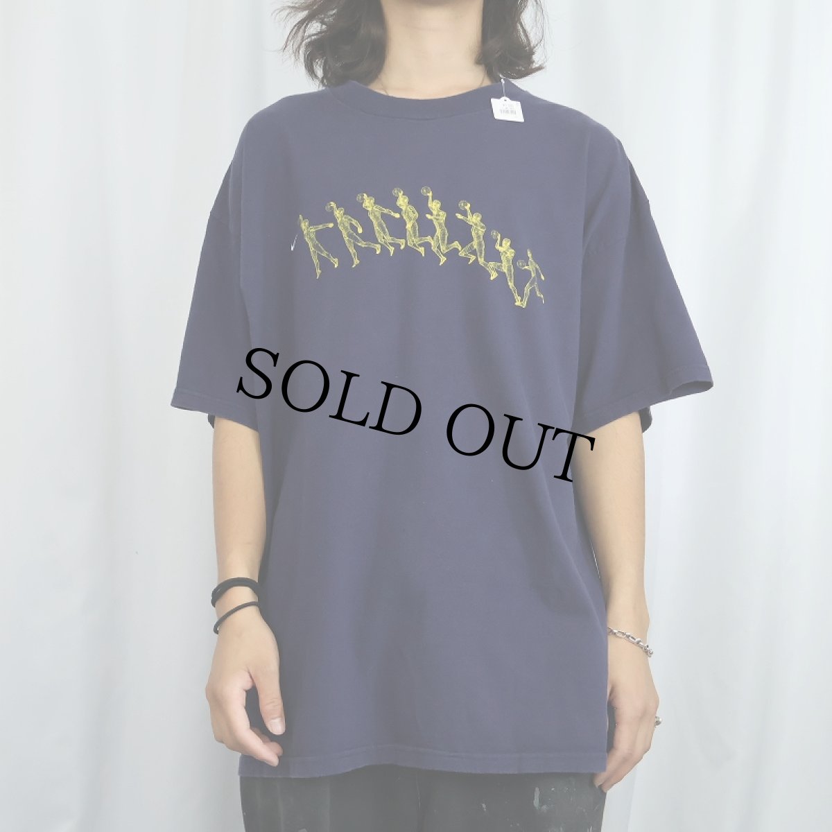 画像2: NIKE バスケットボールプリントTシャツ NAVY XL (2)