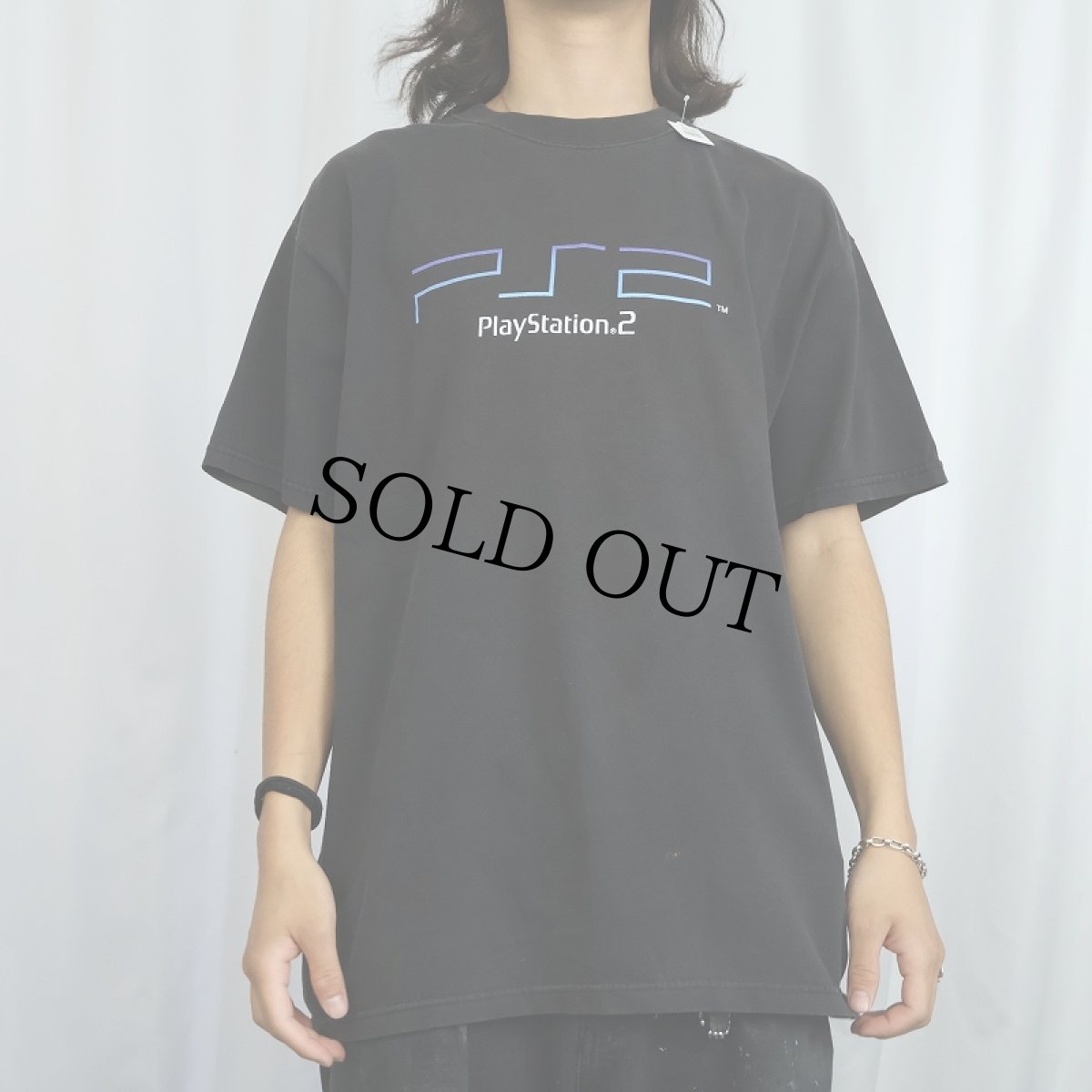 画像3: PlayStation 2 ゲームロゴプリントTシャツ BLACK L (3)