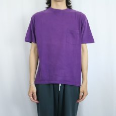 画像2: 90's 20/20 SPORT USA製 無地ポケットTシャツ L (2)