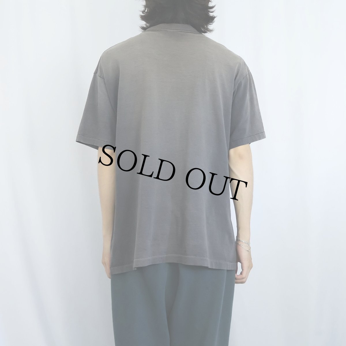 画像3: 90's Dickies USA製 無地フェード ポケットTシャツ BLACK XL (3)