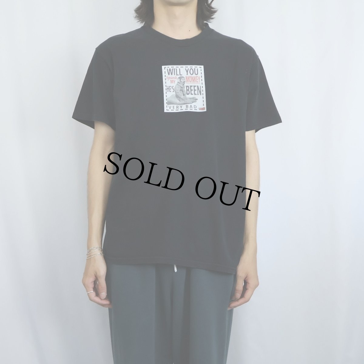 画像2: NC-17 Skateboards サルプリントTシャツ BLACK L (2)