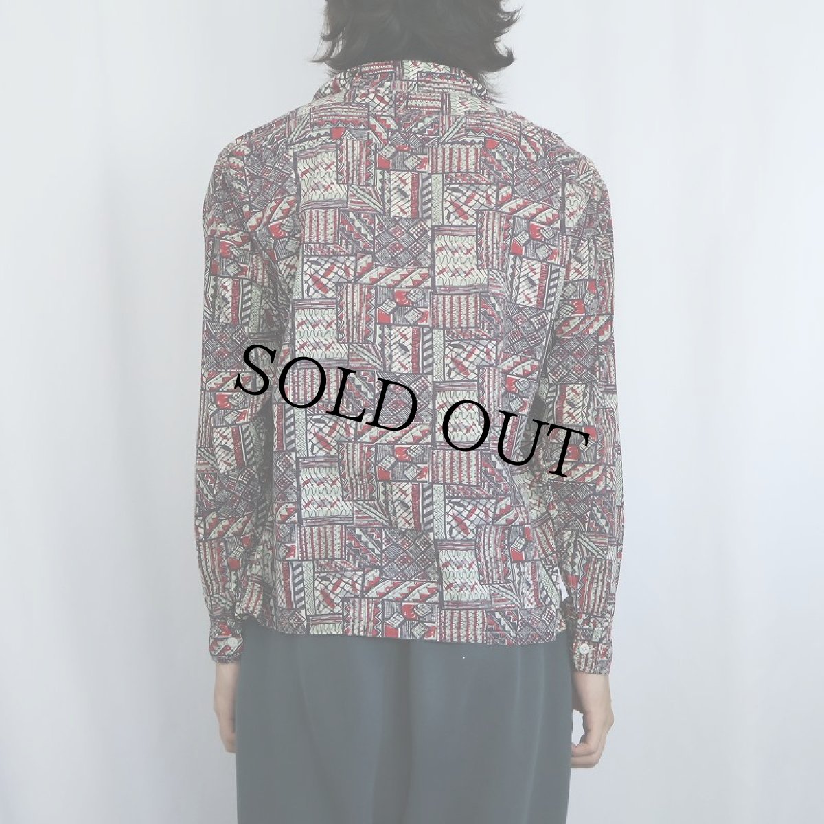 画像3: 50〜60's Styled SPORTSHIRT USA製 総柄 コットンオープンカラーシャツ M (3)