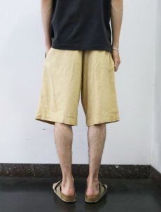 画像3: Trust リネン×レーヨン 2タックショーツ W31 (3)