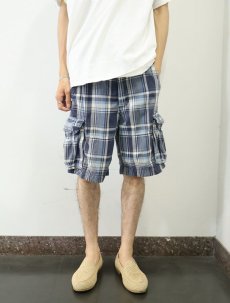 画像3: Abercrombie&Fitch チェック柄 カーゴショーツ W33 (3)