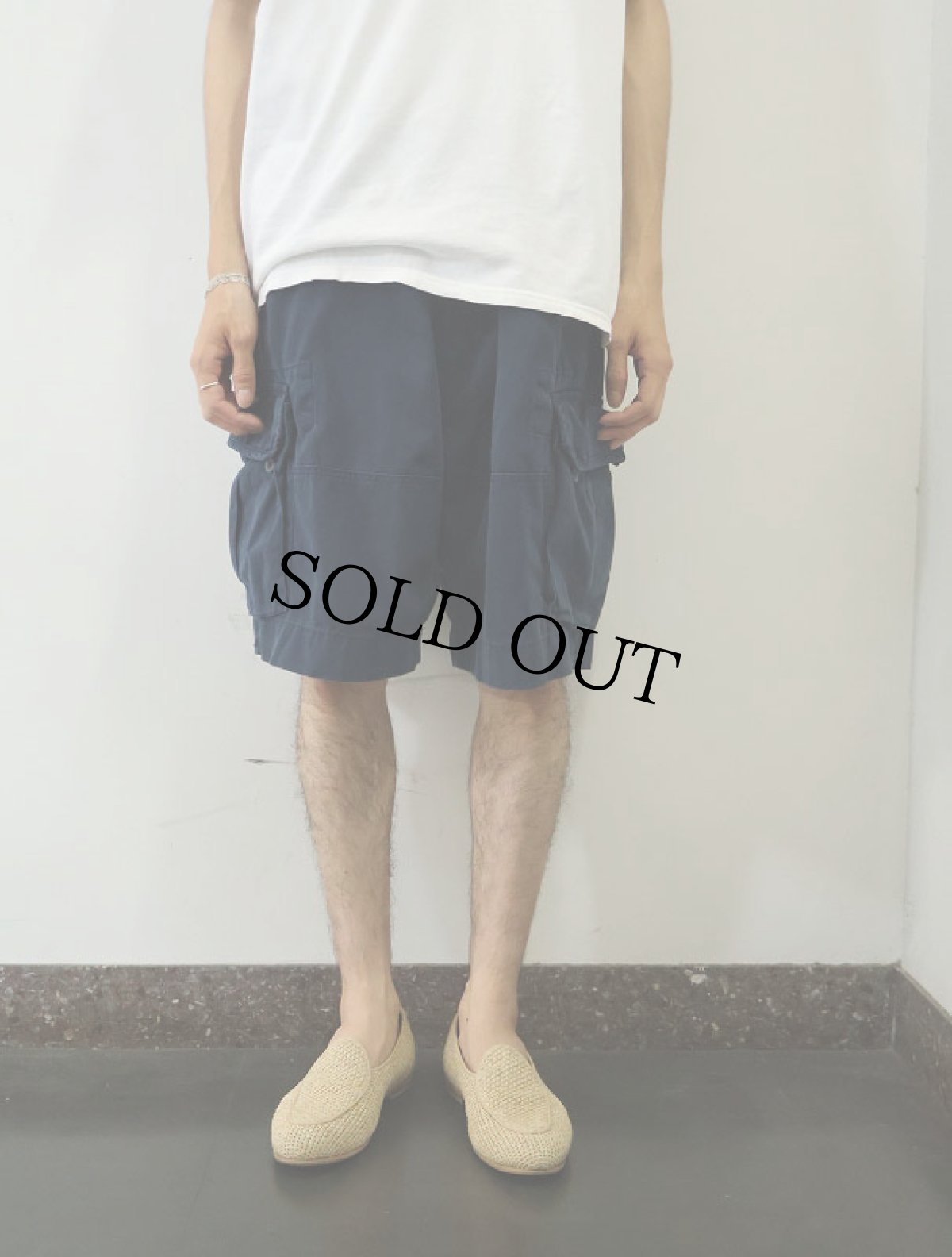 画像2: POLO Ralph Lauren コットンカーゴショーツ NAVY W38 (2)