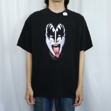 画像2: 2000's KISS "Gene Simmons" ヘヴィメタルバンド プリントTシャツ BLACK XL (2)