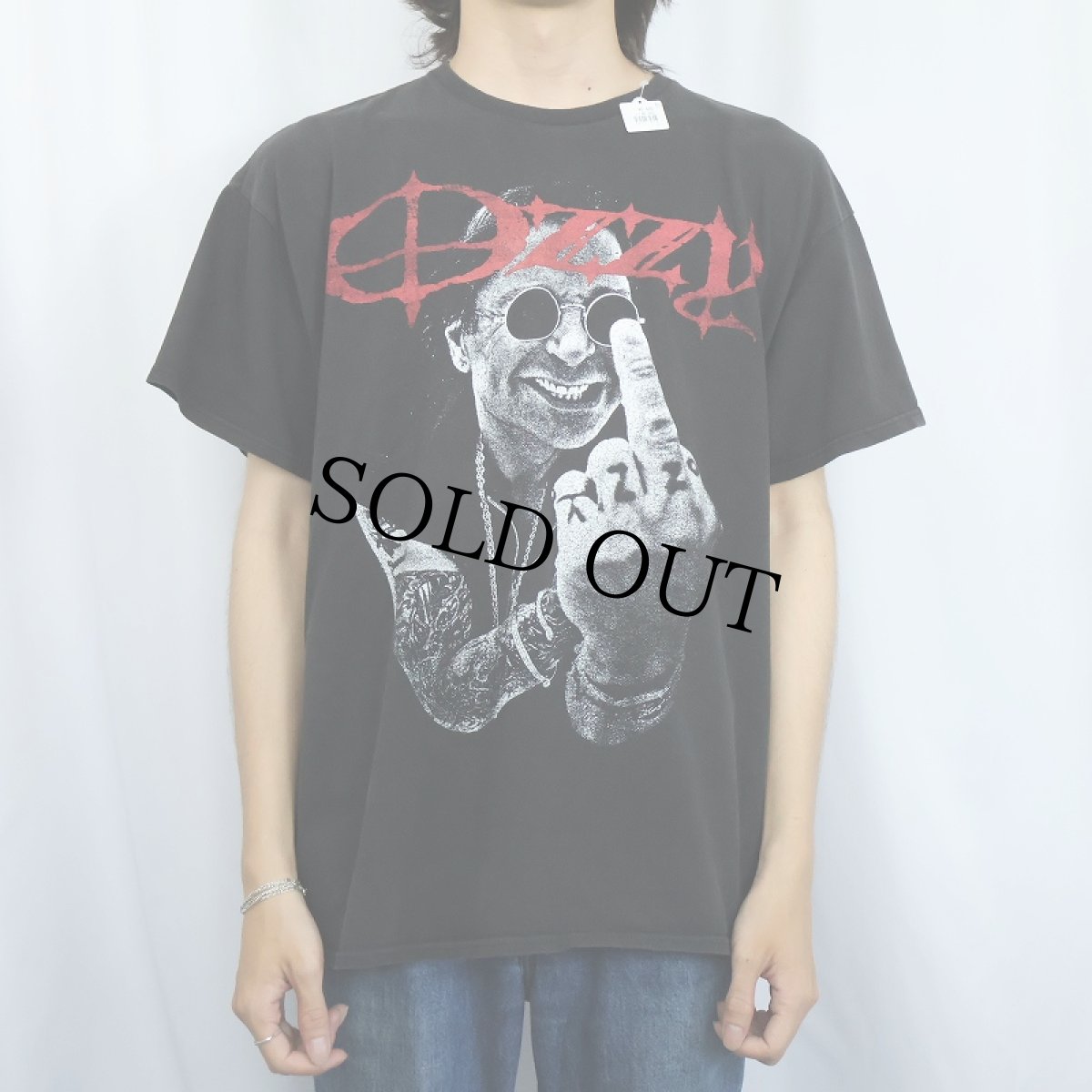 画像2: Ozzy Osbourne ヘヴィメタル ミュージシャンプリントTシャツ BLACK  (2)