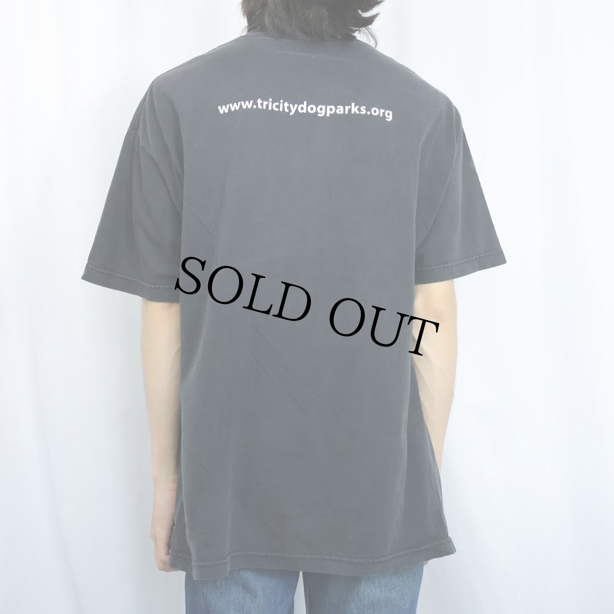 画像3: Grimm "Dog Park" シュールイラストプリントTシャツ BLACK (3)