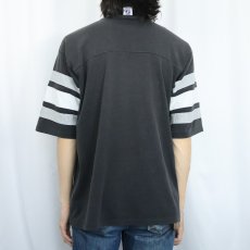 画像3: 80's LOGO 7 INC. USA製 "INDIANAPOLIS" フットボールTシャツ BLACK L (3)