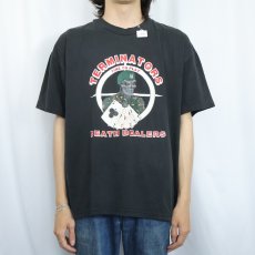 画像2: 90's "TERMINATORS time to play death dealers" イラストプリントTシャツ BLACK XL (2)