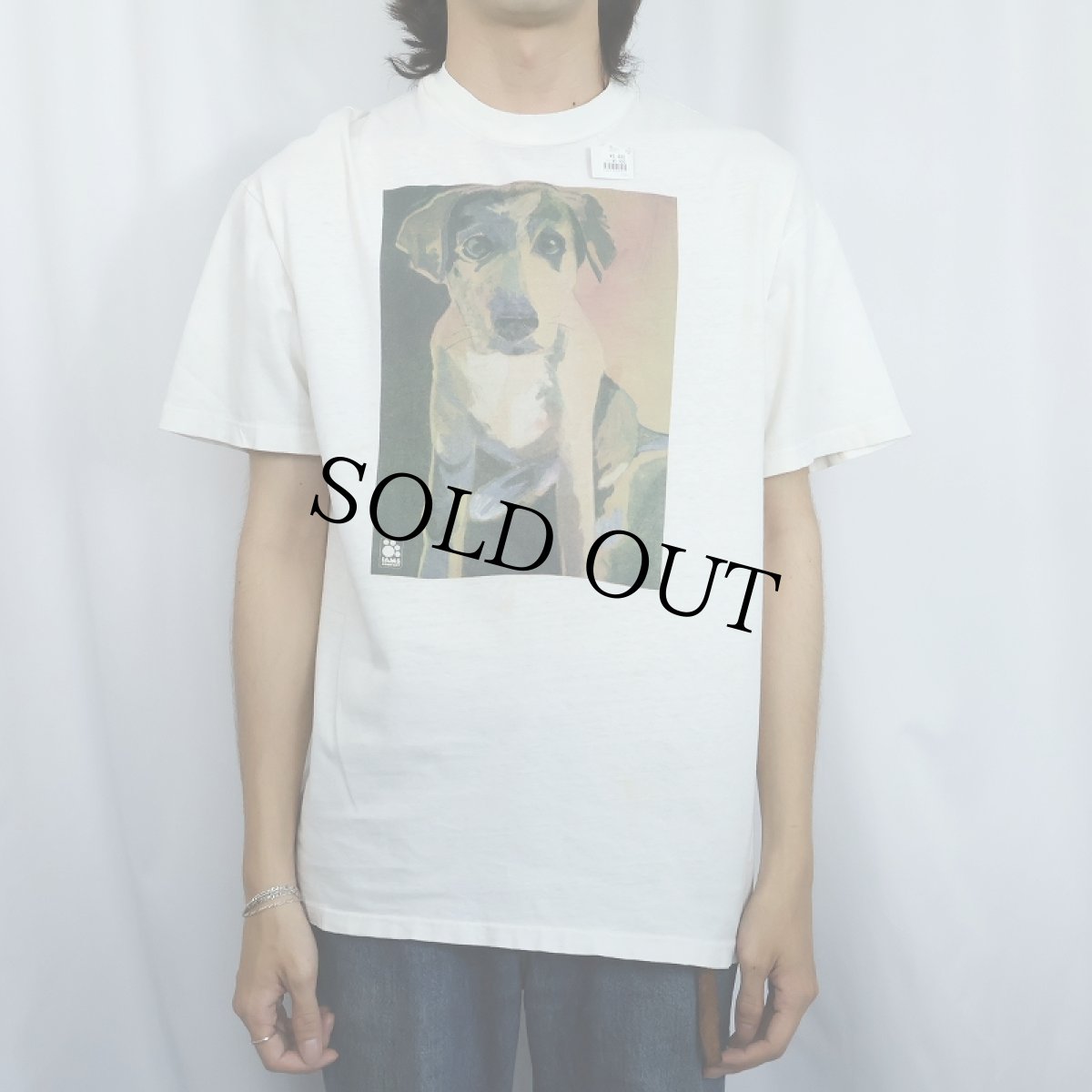 画像2: 90's IAMS COMPANY USA製 犬イラストプリントTシャツ L (2)