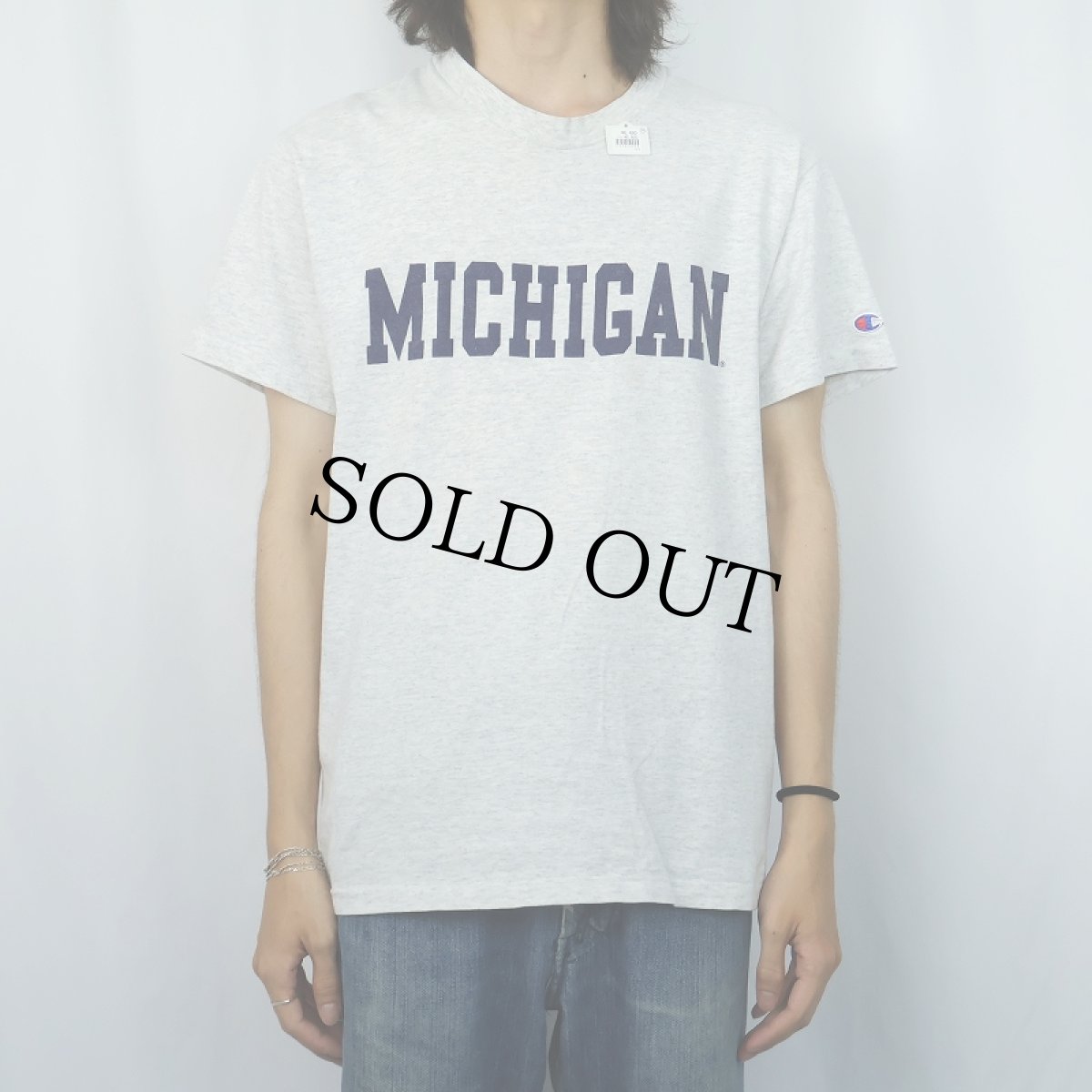 画像2: 90's Champion USA製 "MICHIGAN" プリントTシャツ M (2)