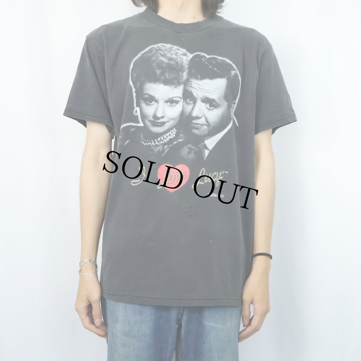 画像2: 90's I Love Lucy USA製 テレビドラマ プリントTシャツ BLACK L (2)