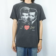 画像2: 90's I Love Lucy USA製 テレビドラマ プリントTシャツ BLACK L (2)