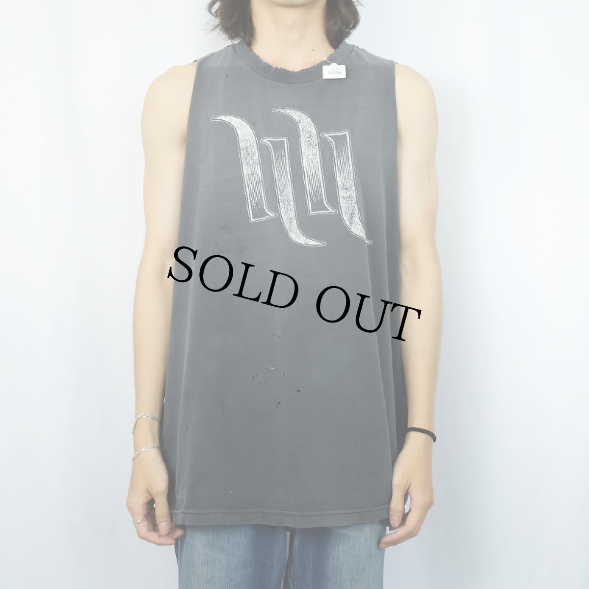 画像3: Hart & Huntington Clothing Co. タトゥーブランドプリントカットオフTシャツ BLACK  (3)