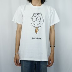 画像2: 90's OUT OF OUR HEADS USA製 "BORN TO BE WILD!" イラストプリントTシャツ L (2)