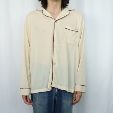 画像2: 70〜80's JCPenney ナイロンオープンカラーシアーシャツ L (2)