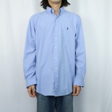 画像2: POLO Ralph Lauren "BLAKE" ロゴ刺繍 コットンボタンダウンシャツ M (2)