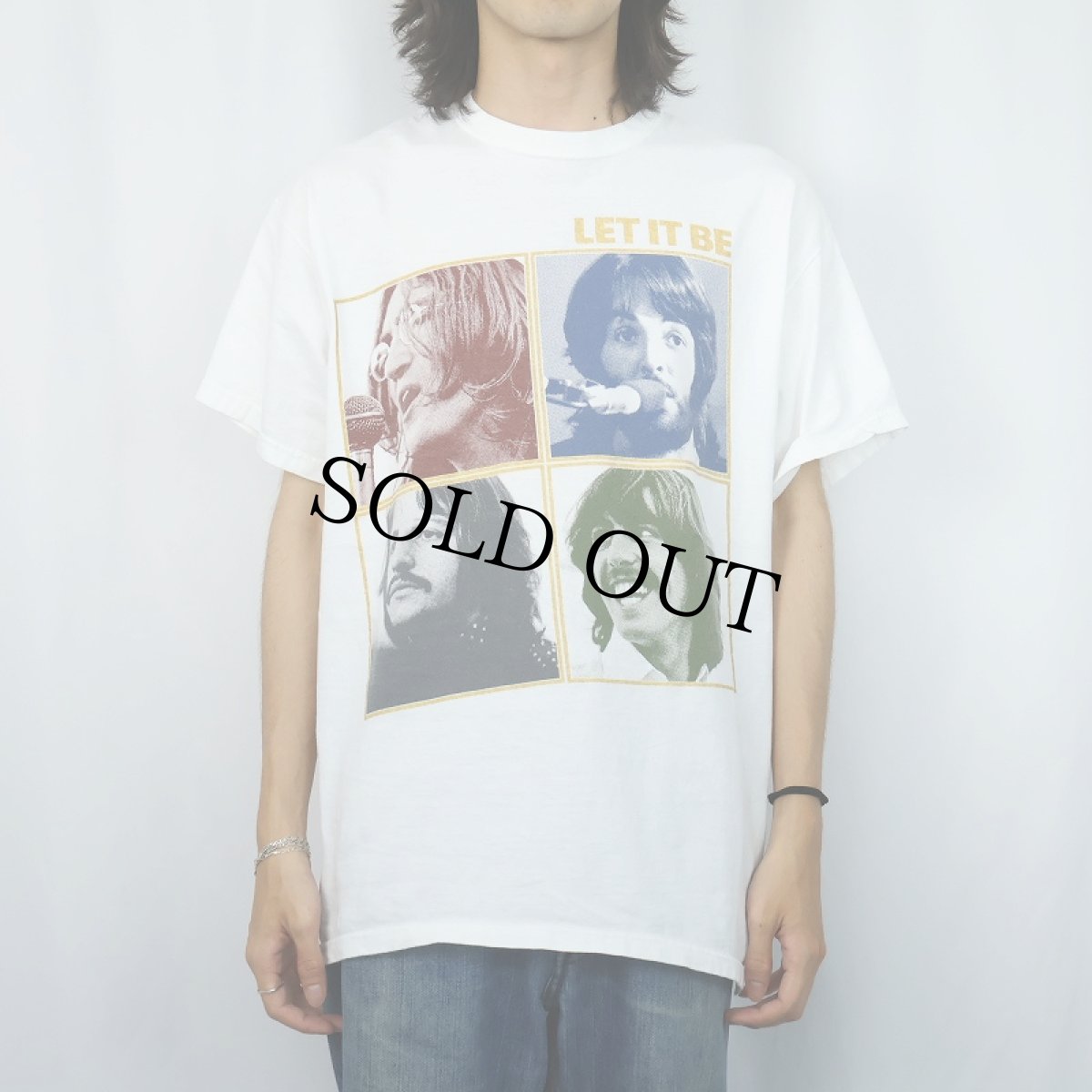 画像2: 2000's THE BEATLES "LET IT BE" ロックバンドプリントTシャツ XL (2)
