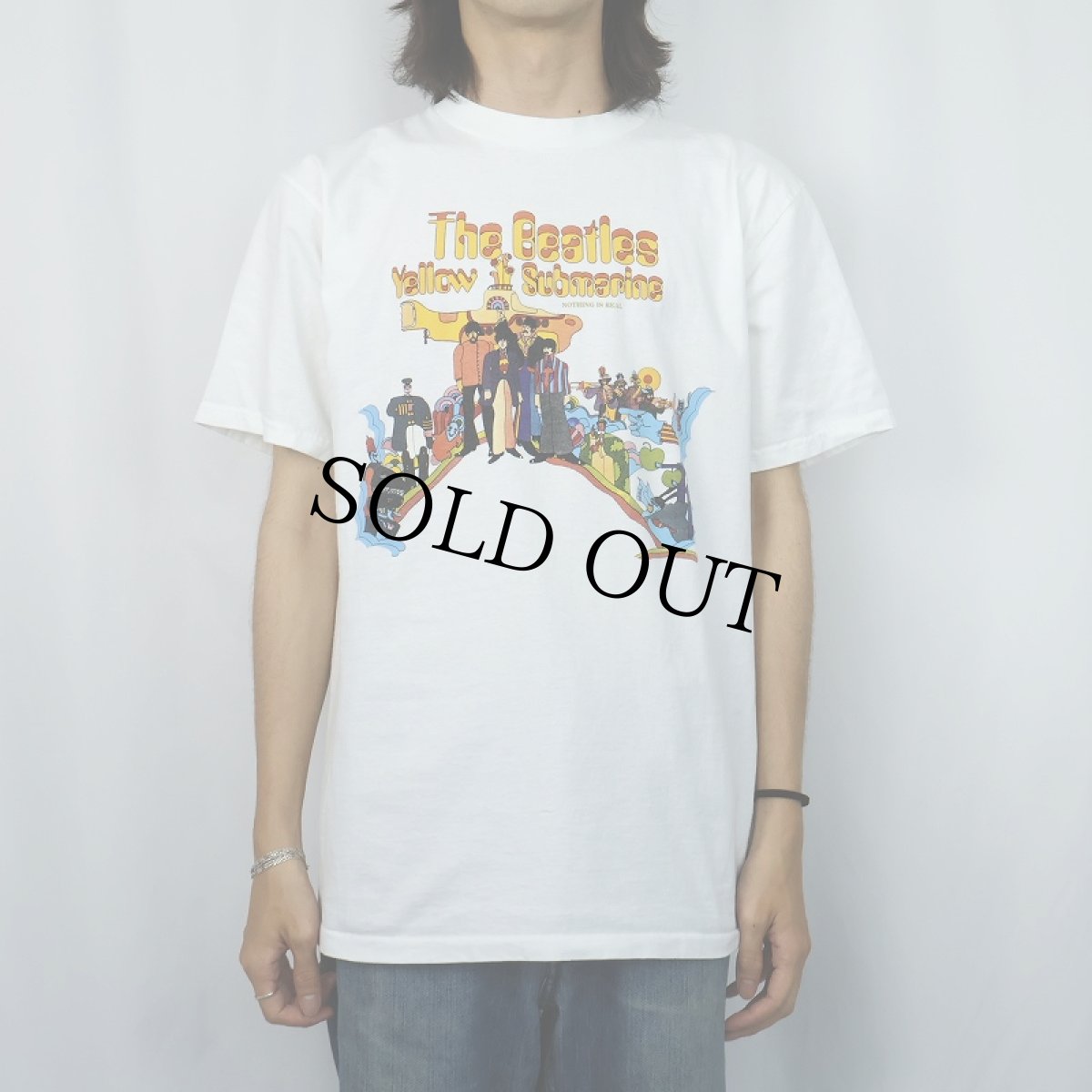 画像3: 90's THE BEATLES USA製 "Yellow Submarine" ロックバンドプリントTシャツ L (3)